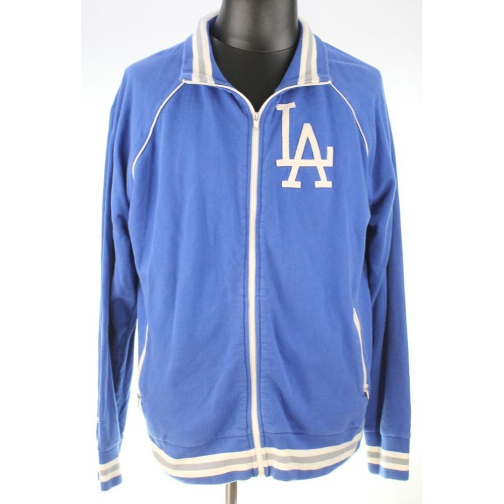 Mitchell & Ness LA Dodgers Men's Vintage Track Jacket Size 2XL 100% Cotton Blue